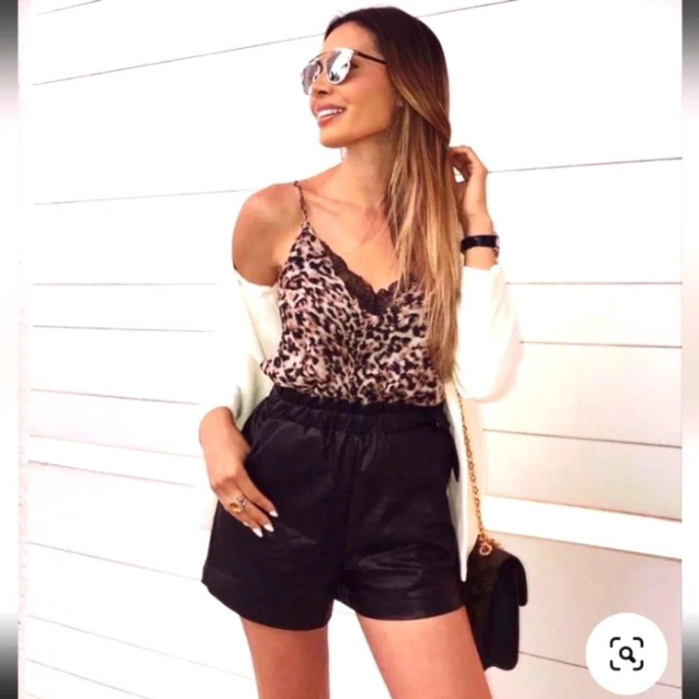 Anthropologie Greylin 100% Silk Leopard Print Strappy Tank Size Medium